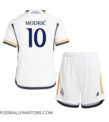 Real Madrid Luka Modric #10 Replik Heimtrikot Kinder 2023-24 Kurzarm (+ Kurze Hosen)